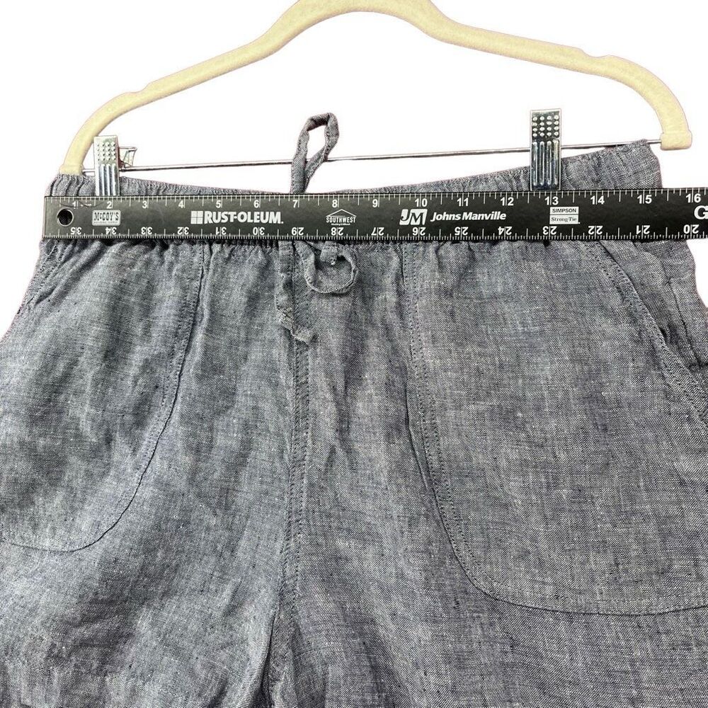 C&C California Women's Linen Drawstring Shorts Blue Large - Picture 5 of 9